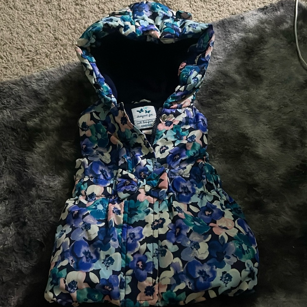 Floral puff vest!